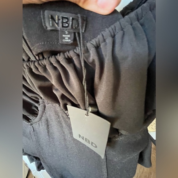 NWT Revolve NBD Carlota Black Off-Shoulder Mini Dress - Picture 12 of 12